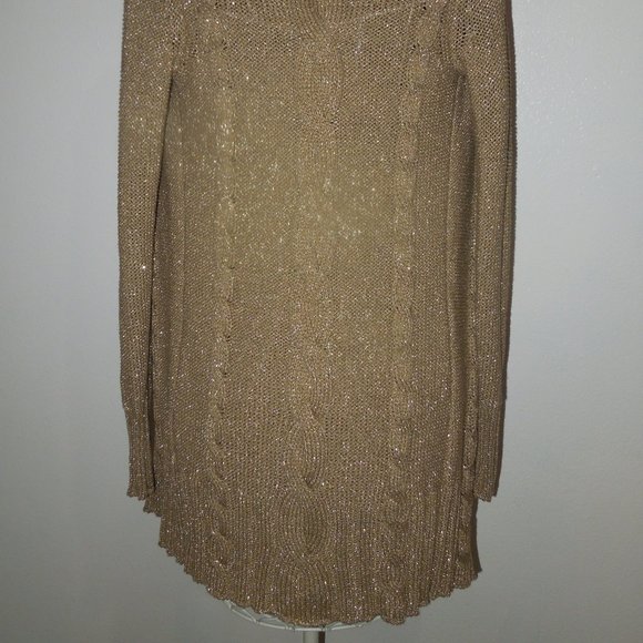 Tory Burch Gold Metallic Knitted Cardigan XXS - Picture 5 of 5